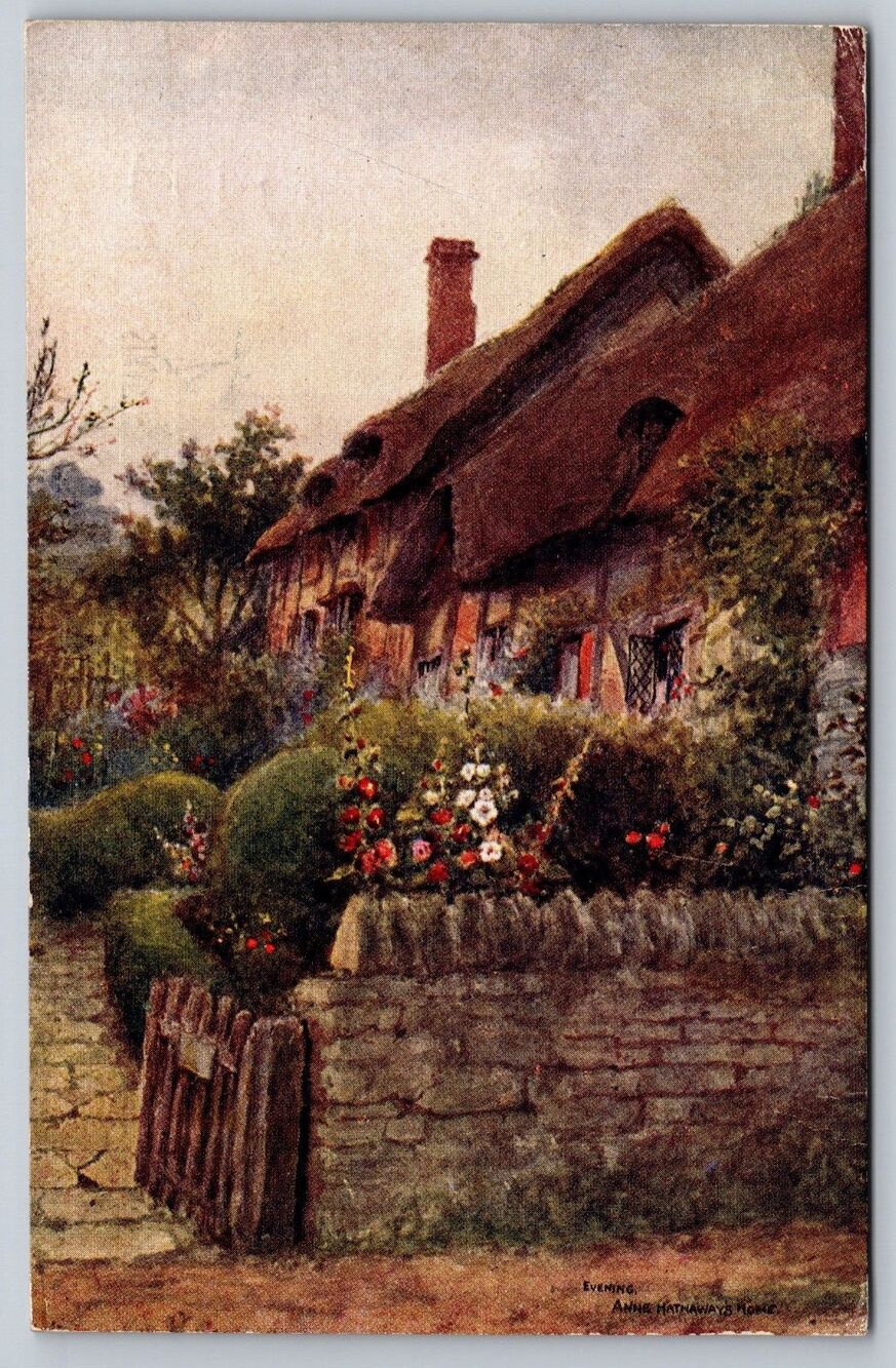 1923 Anne Hathaway's Cottage Postcard J. Salmon 2747 US Postage Due Stamp Vtg